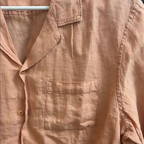 Lucky Brand Men's Pink Button Down Camp Shirt - Picture 3 of 6